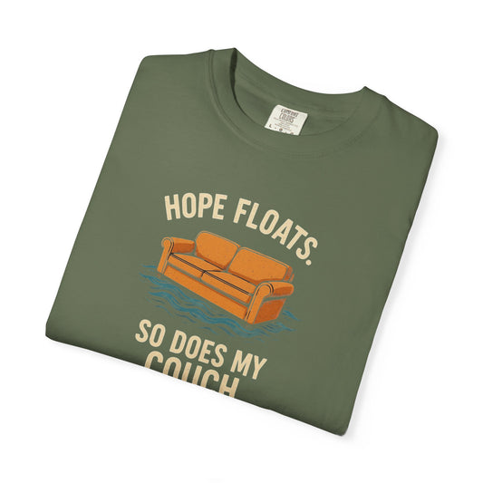 My Couch Floats Too Unisex Garment-Dyed T-shirt