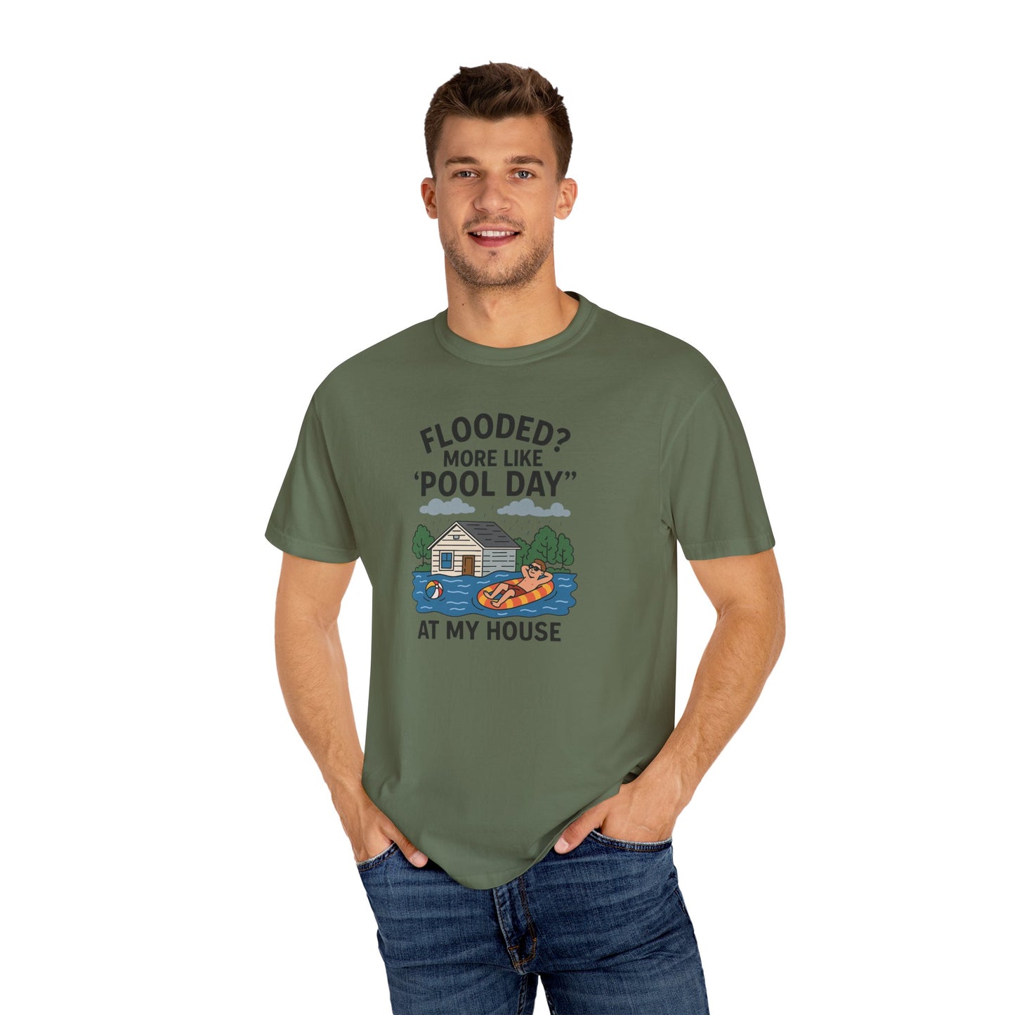 Flooded? More Like Pool Day Unisex T-Shirt