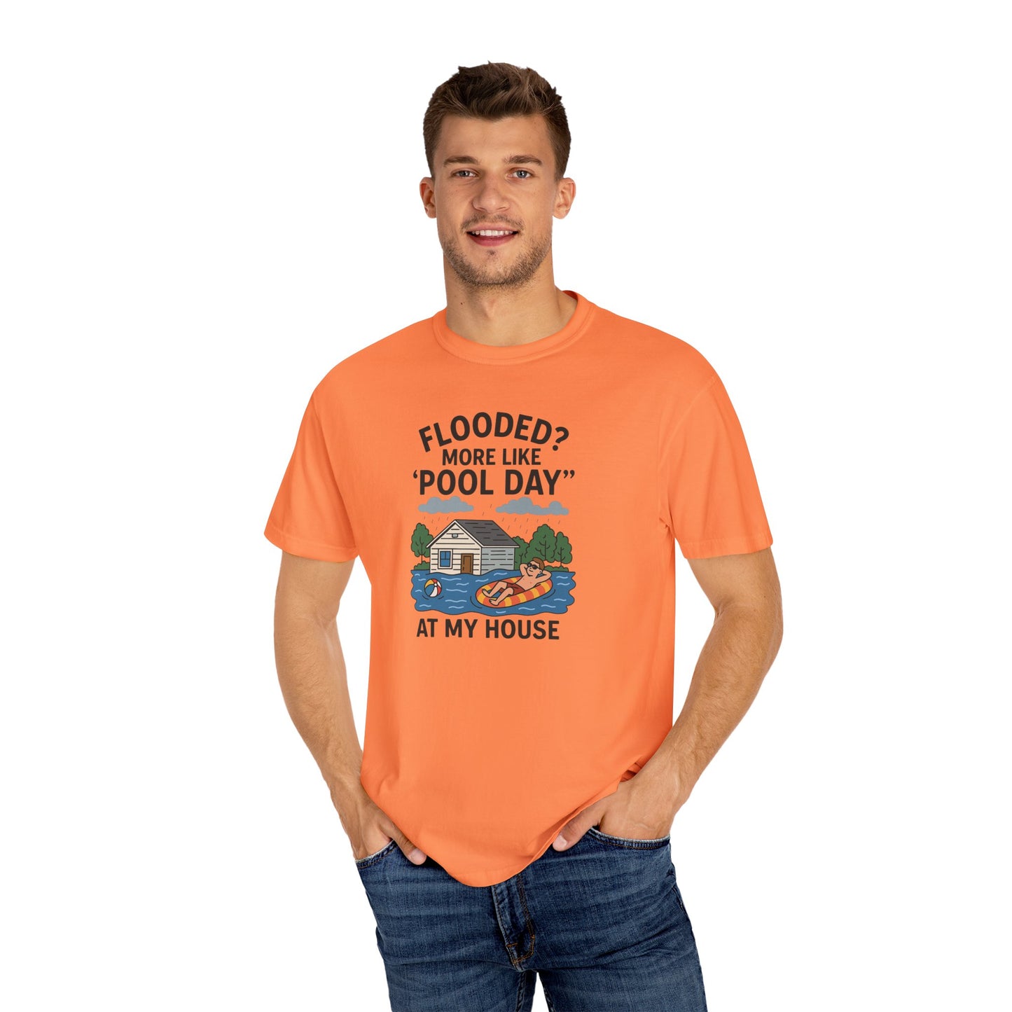 Flooded? More Like Pool Day Unisex T-Shirt