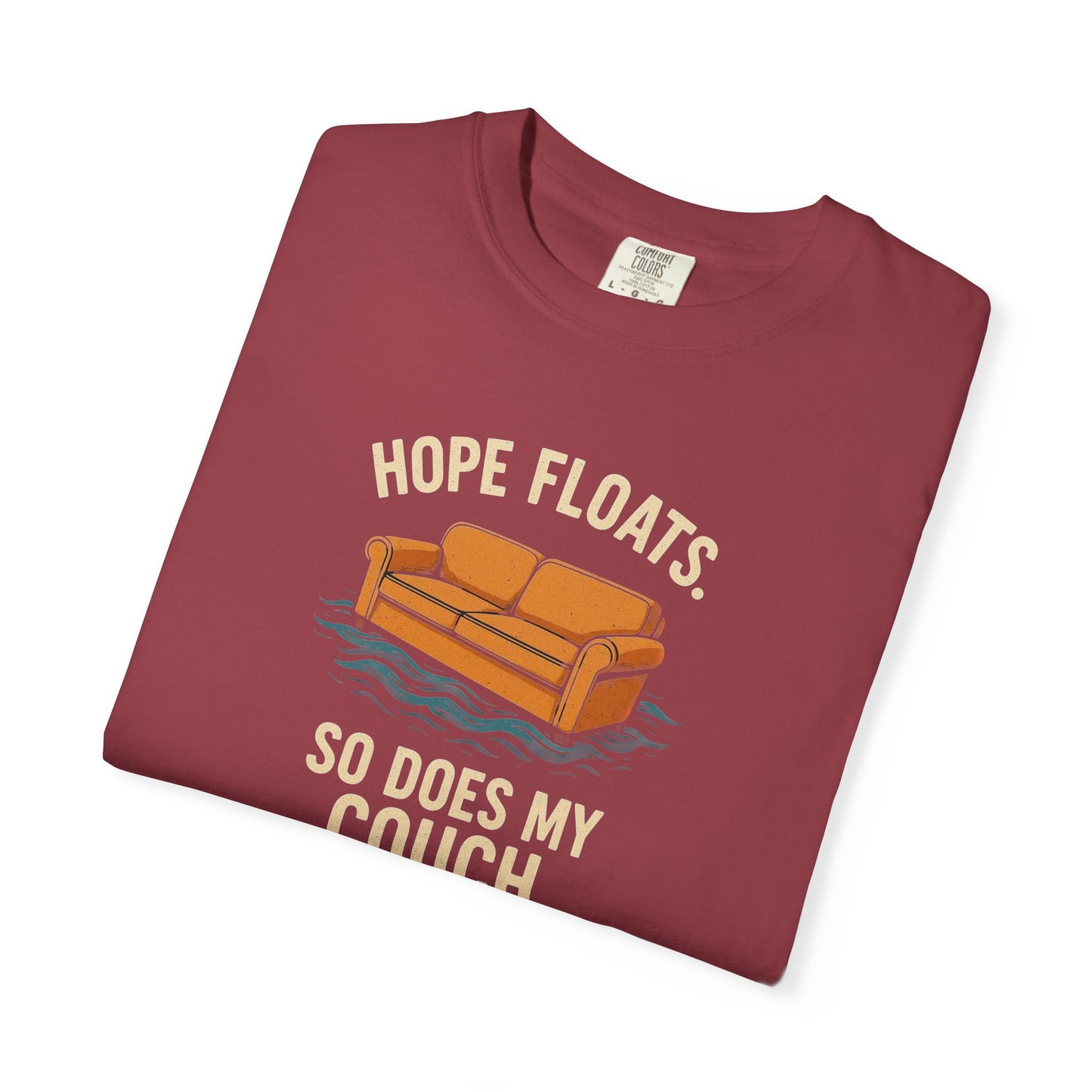 My Couch Floats Too Unisex Garment-Dyed T-shirt
