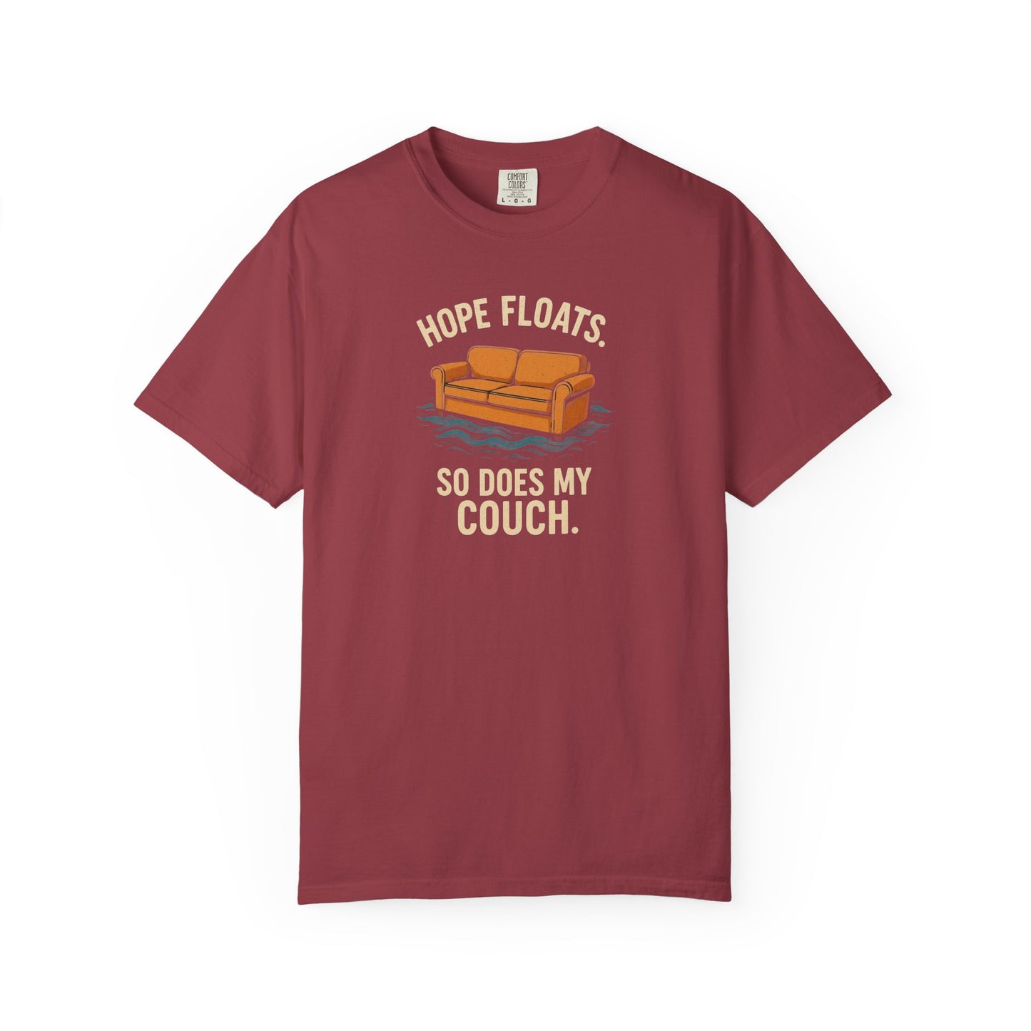 My Couch Floats Too Unisex Garment-Dyed T-shirt