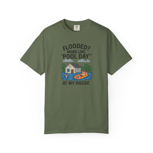Flooded? More Like Pool Day Unisex T-Shirt