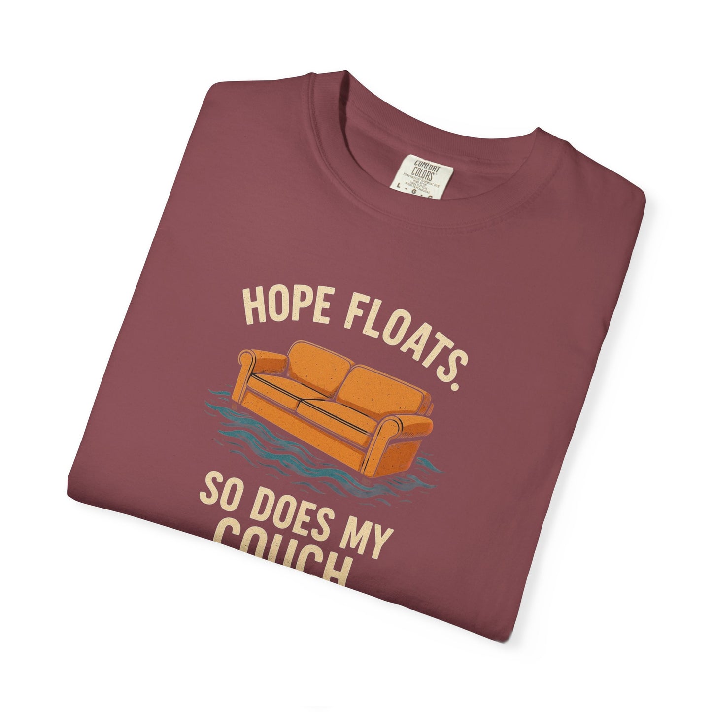 My Couch Floats Too Unisex Garment-Dyed T-shirt