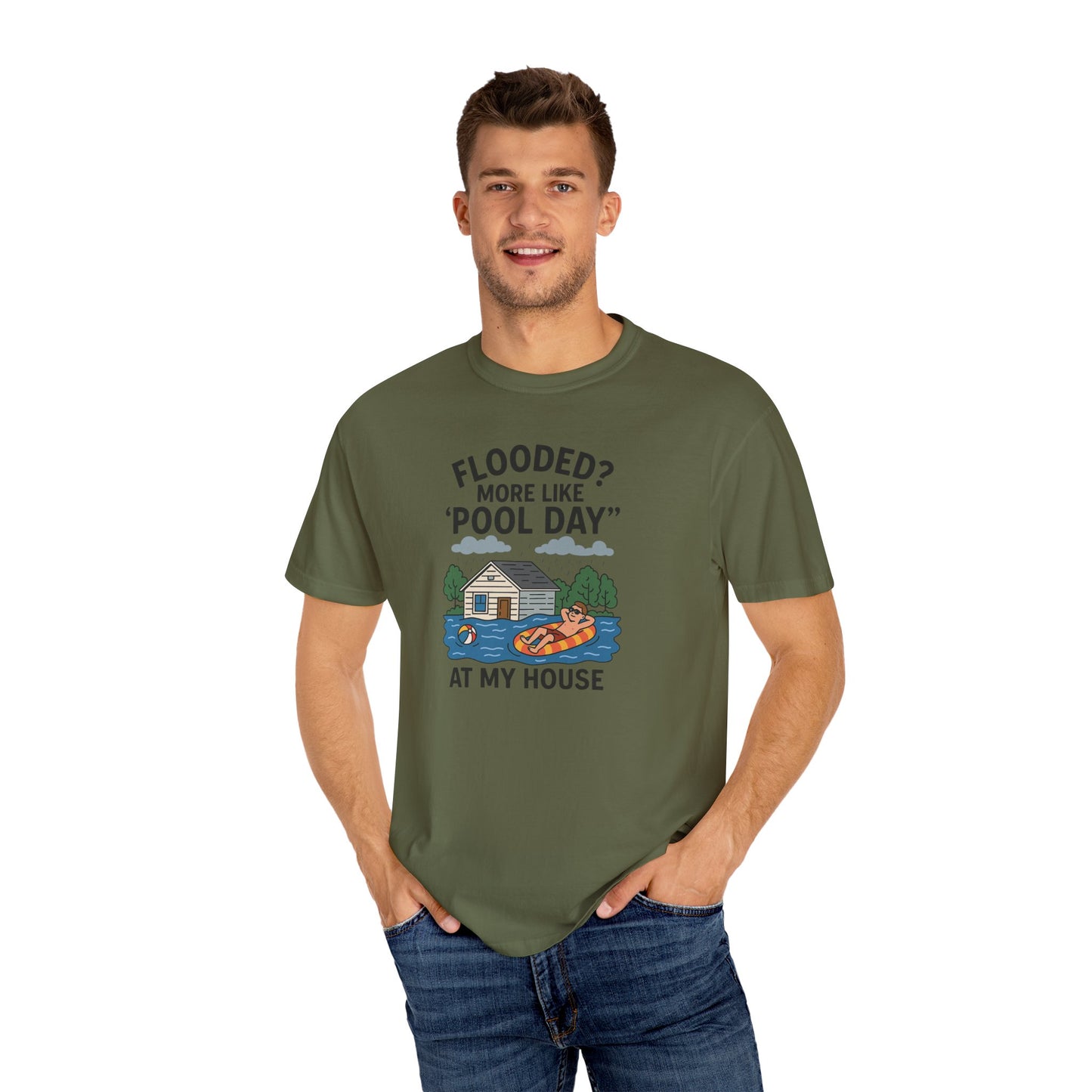 Flooded? More Like Pool Day Unisex T-Shirt