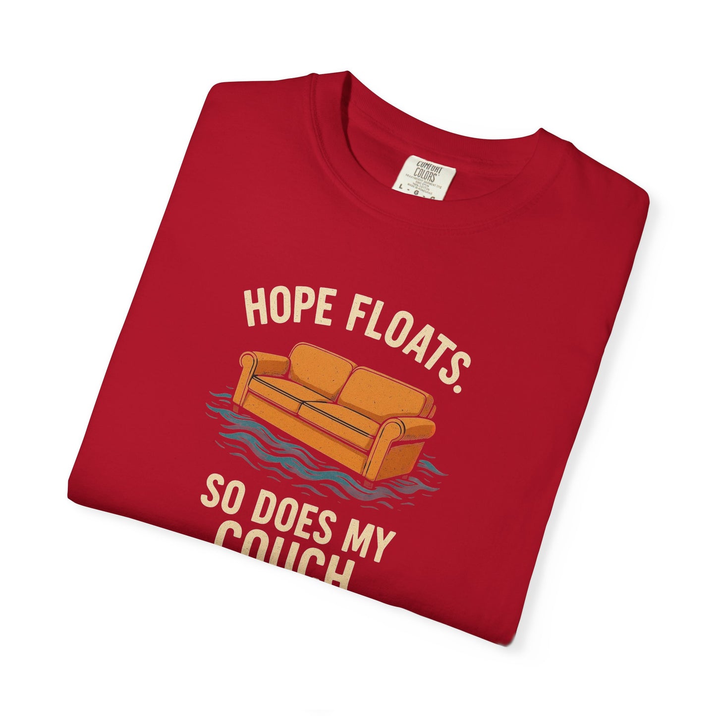 My Couch Floats Too Unisex Garment-Dyed T-shirt